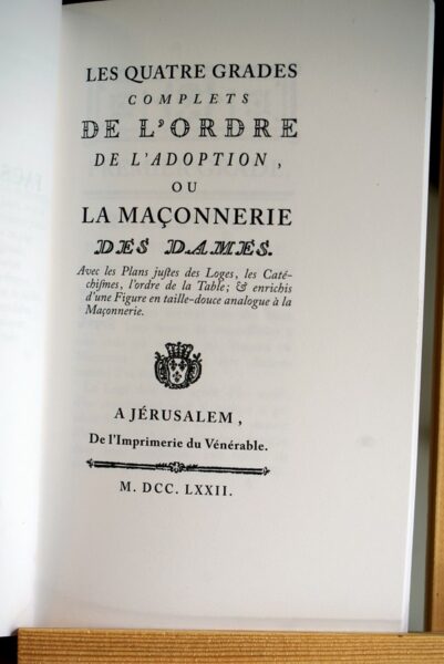 La >Maçonnerie des Dames